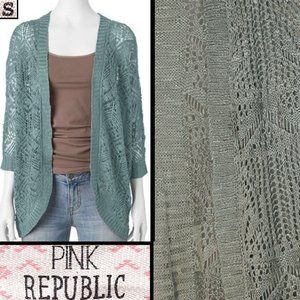 Lightweight open front cardigan, "VINT GLASS"